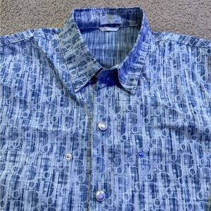 Amazing Dior Shirt/jacket light blue with Dior logo throughout